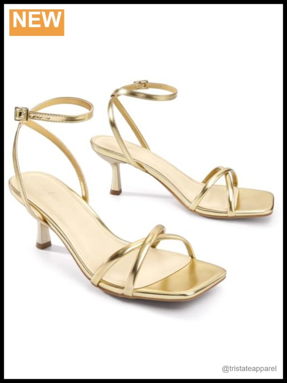 Women's Kitten Heel Strappy Sandals Low Heels Wedding Party Prom Shoes